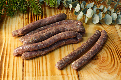 Превью Колбаски для жарки из лося (Гриль) (с жиром коня)