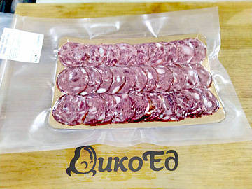 Фото Колбасная нарезка полукопченая (медведь, косуля, север.олень)